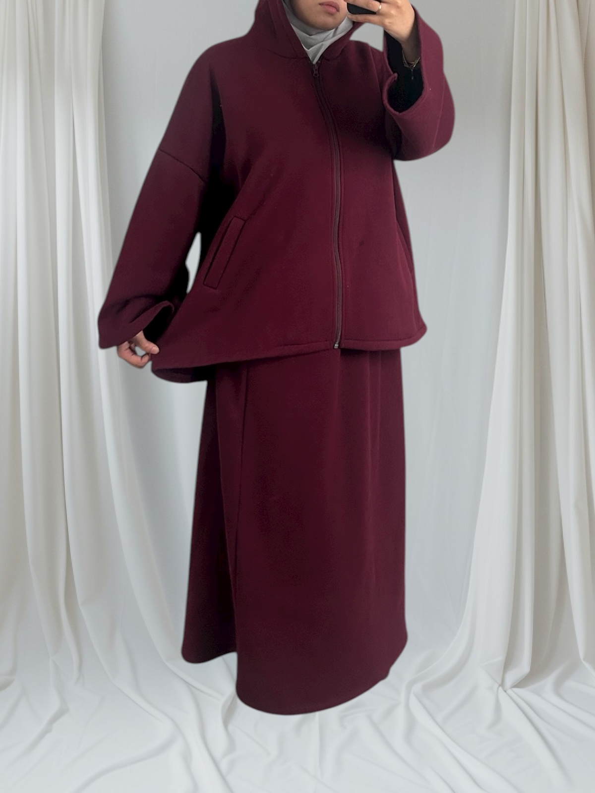 ensemble jupe bordeaux