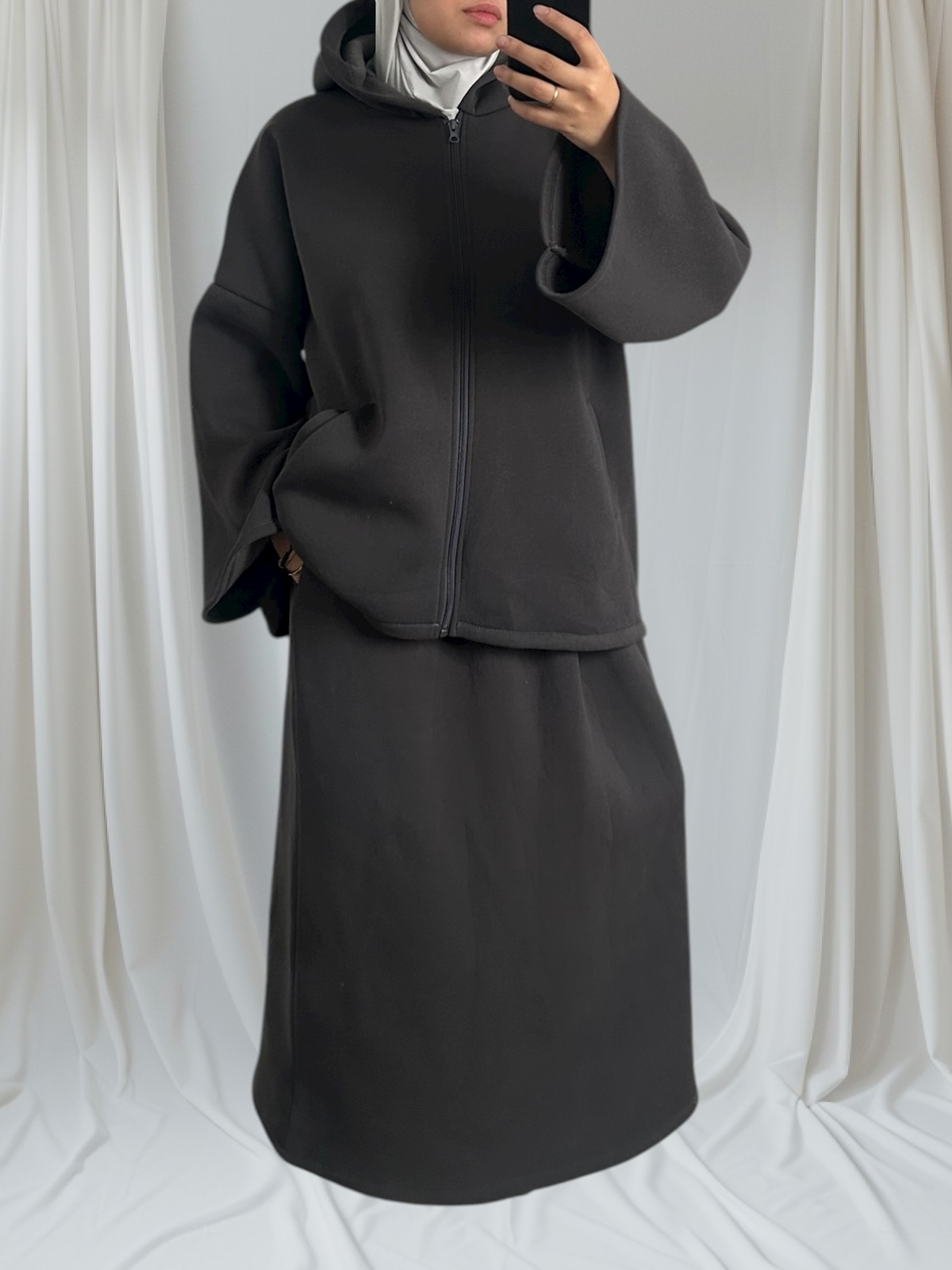 ensemble jupe gris foncé 3