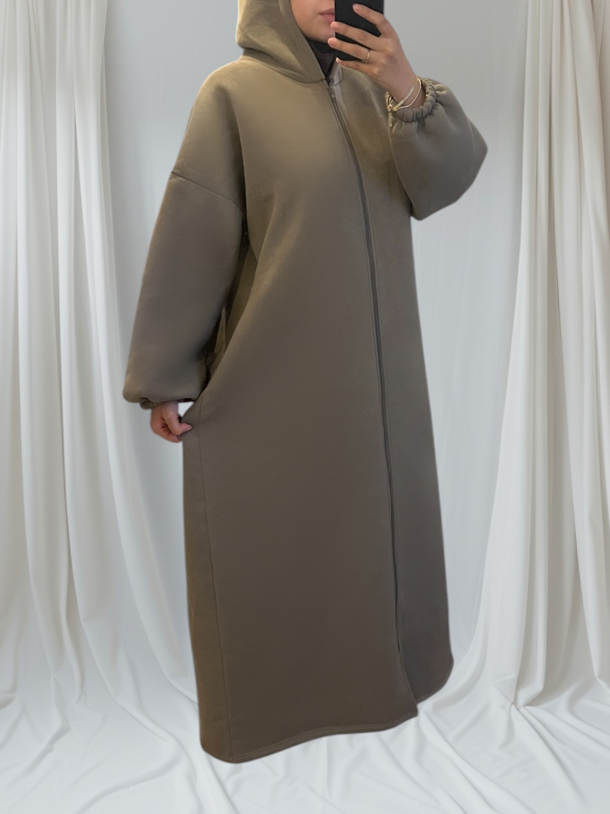 Gilet long mastour et confort en coton épais – Image 18