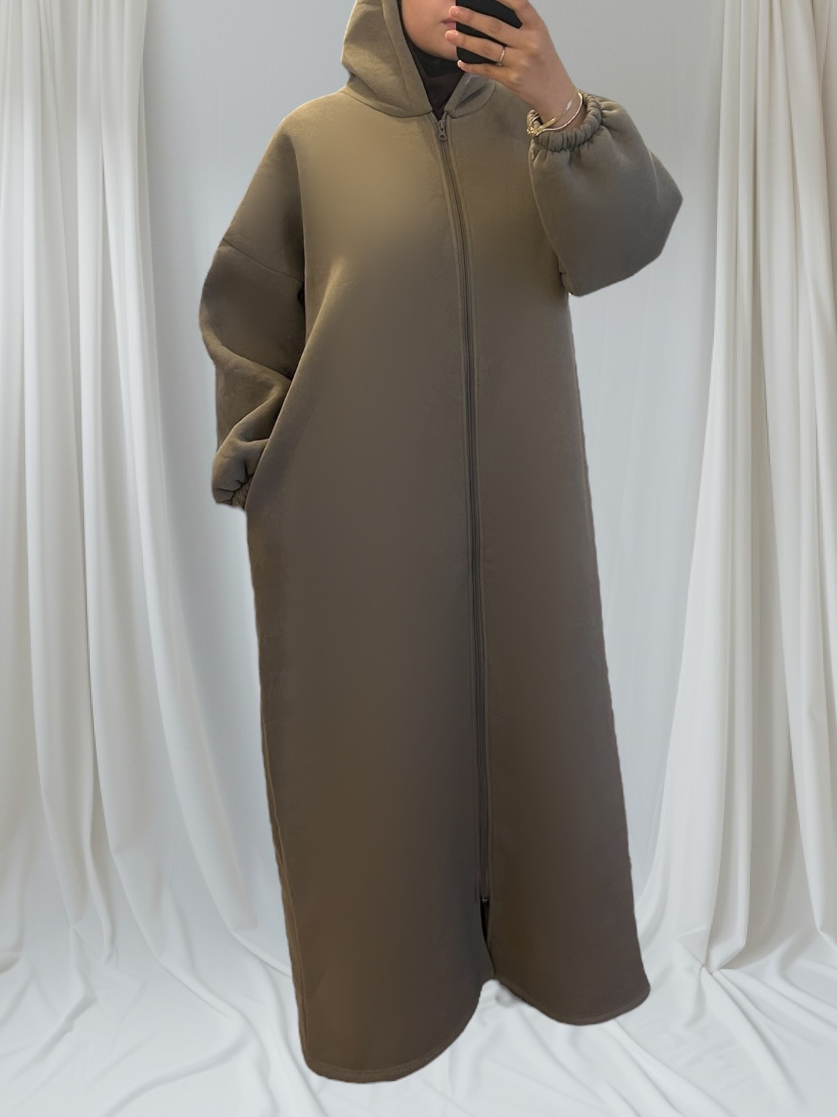 Gilet long mastour et confort en coton épais – Image 17